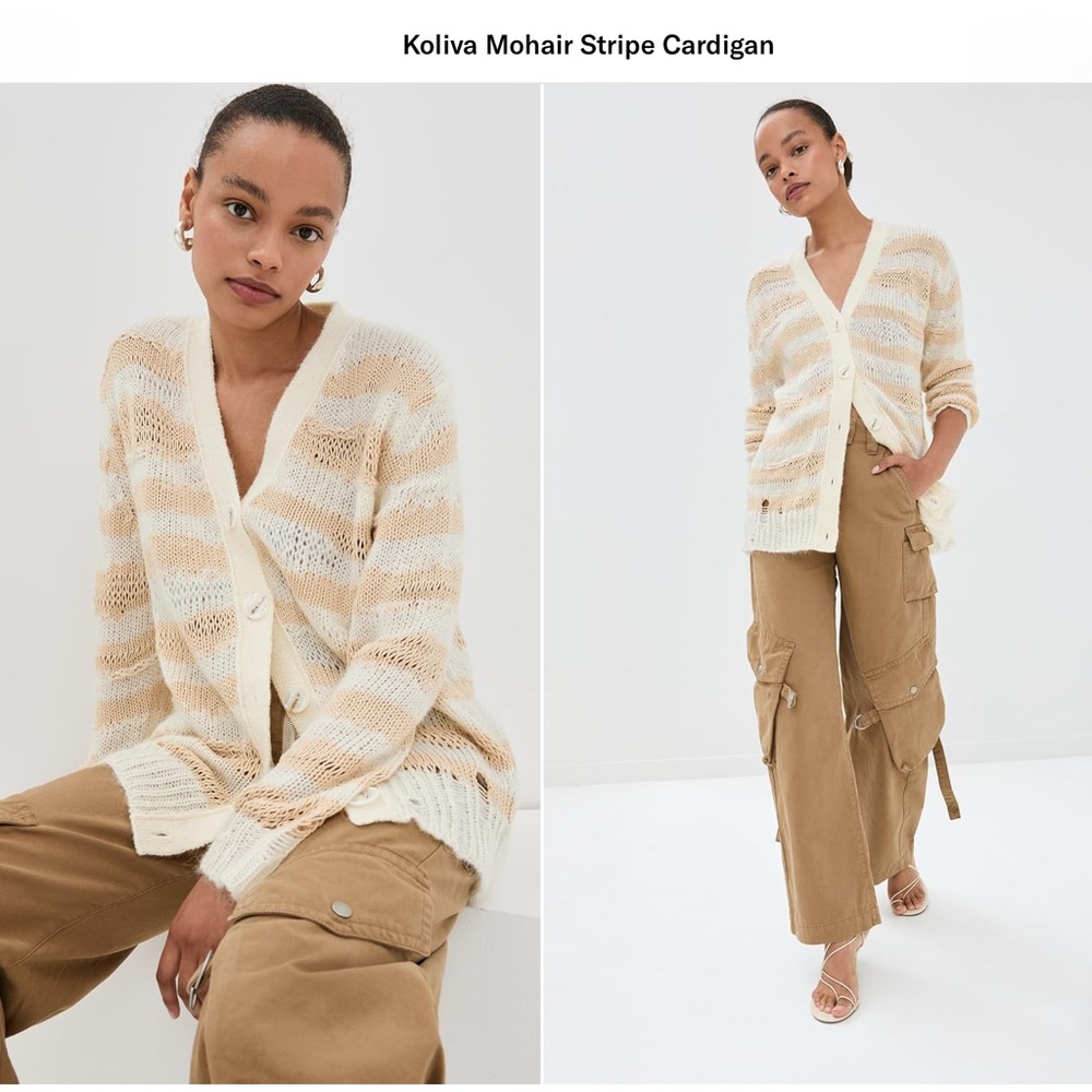NWT | Acne Studios Koliva Mohair Striped Cardigan